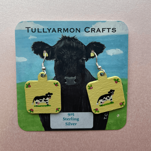Cow Tag Earrings