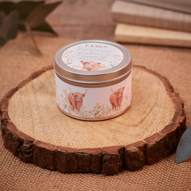 Soy Candle Highland Cow (Vanilla &amp; Coconut)